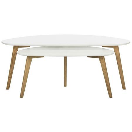 SAFAVIEH Olida Double Coffee Table, White FOX8208A